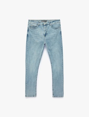 Normal Bel Cepli Pamuklu Skinny Jean Pantolon - Michael Jean