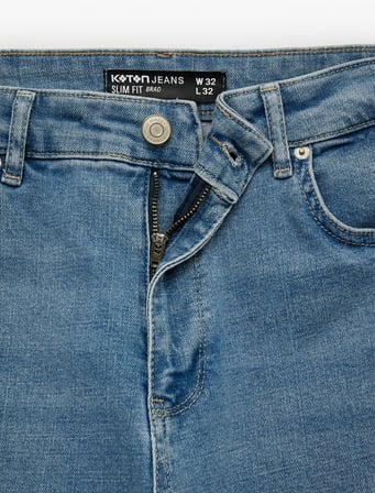 Normal Bel Cepli Pamuklu Slim Fit Jean Pantolon - Brad Jean