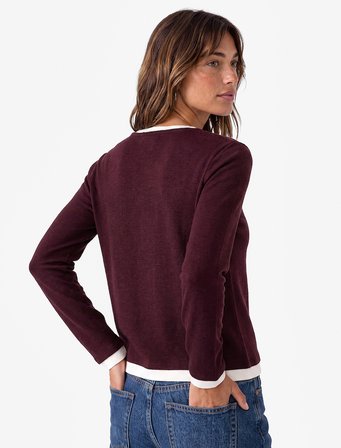 Slim Fit Renk Kontrastlı Katmanlı Uzun Kollu Bisiklet Yaka Tişört