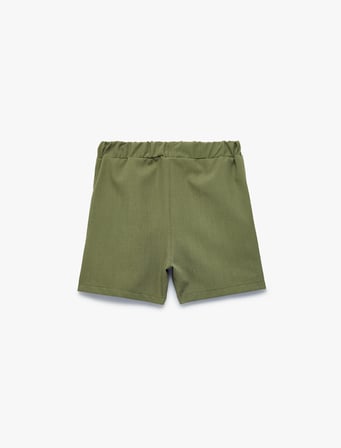Beli Bağcıklı Cep Detaylı Basic Şort