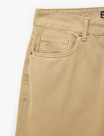 Pamuklu Normal Bel Bol Cepli Baggy Jean Pantolon