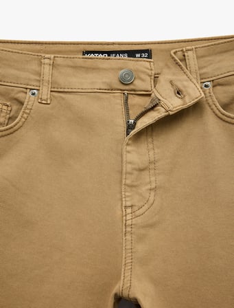 Normal Bel Pamuklu Cepli Straight Fit Jean Pantolon - Mark Jean