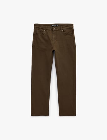 Normal Bel Pamuklu Straight Fit Jean Pantolon - Mark Jean