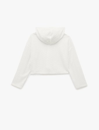 Uzun Kollu Basic Kapşonlu Sweatshirt