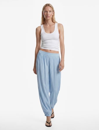 Standart Bel Saten Harem Pantolon