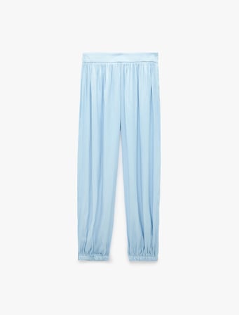 Standart Bel Saten Harem Pantolon