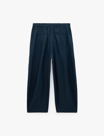 Regular Fit Cep Detaylı Barrel Fit Yüksek Bel Pantolon