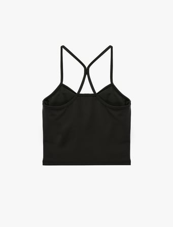 Slim Fit İp Askılı Sırt Detaylı Spor Bluz