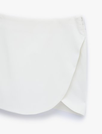 Slim Fit Cepli Kruvaze Süper Mini Şort Etek