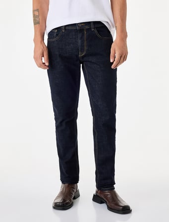 Normal Bel Cepli Pamuklu Slim Fit Jean Pantolon - Slim Fit Jeans