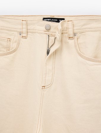 Normal Bel Pamuklu Cepli Rahat Kalıp Barrel Fit Jean Pantolon