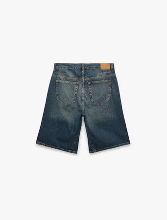 Pamuklu Normal Bel Cepli Bol Baggy Jean Şort