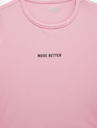 Slim Fit Bisiklet Yaka Kısa Kollu Baskılı Crop Spor Tişört