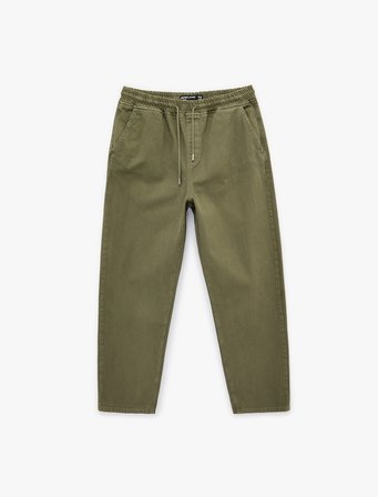 Regular Fit Normal Bel Pamuklu Bol Beli Bağcıklı Baggy Jean Pantolon