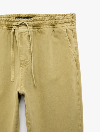 Regular Fit Pamuklu Beli Bağcıklı Jean Pantolon