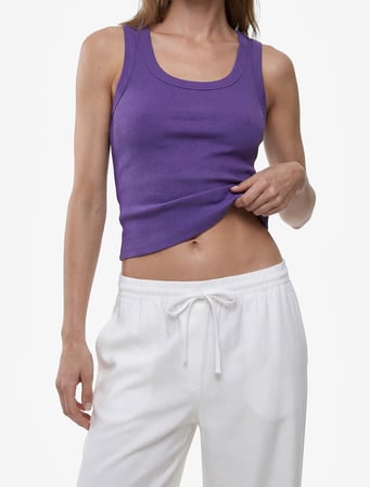 Pamuklu U Yaka Slim Fit Atlet