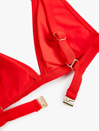 V Yaka Bralet Bikini Üstü