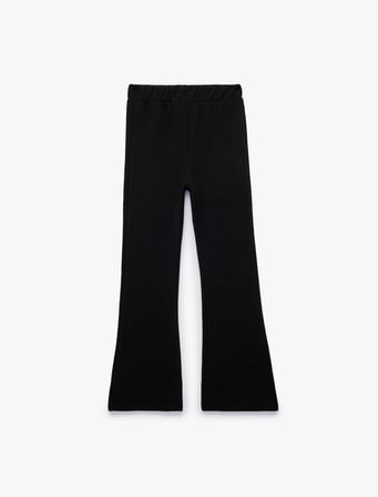 Beli Lastikli Basic İspanyol Paça Pantolon