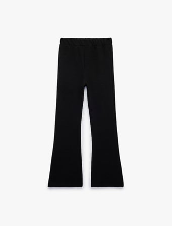 Beli Lastikli Basic İspanyol Paça Pantolon