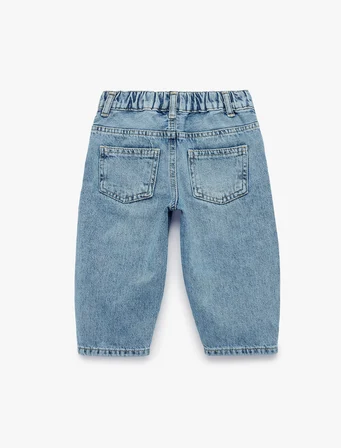 Pamuklu Oversize Denim Pantolon