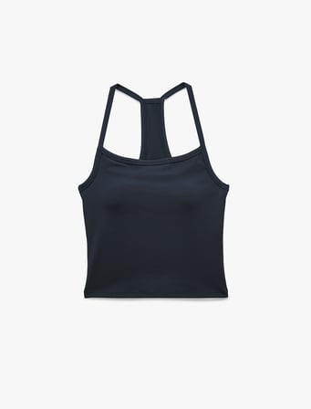 Slim Fit Basic Çapraz İp Askılı Kolsuz Spor Atlet