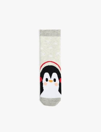 Penguenli Pamuklu Havlu Çorap 