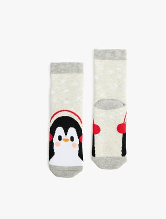 Penguenli Pamuklu Havlu Çorap 