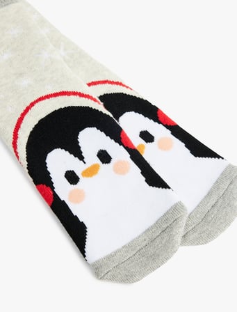Penguenli Pamuklu Havlu Çorap 
