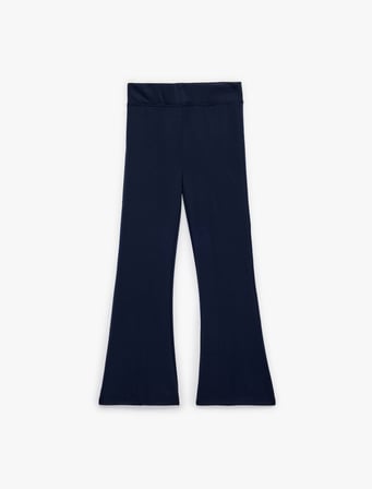  Viskon Karışımlı Slim Fit İspanyol Paça Pantolon