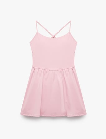 Sırt Detaylı Slim Fit Kolsuz İnce Askılı Spor Tenis Elbisesi