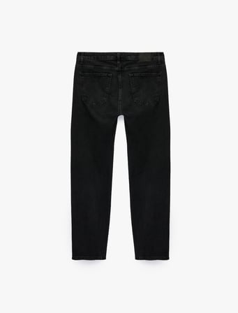 Pamuklu Normal Bel Cepli Vintage Straight Fit Jean Pantolon