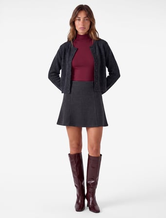 Slim Fit A Kesim Mini Etek