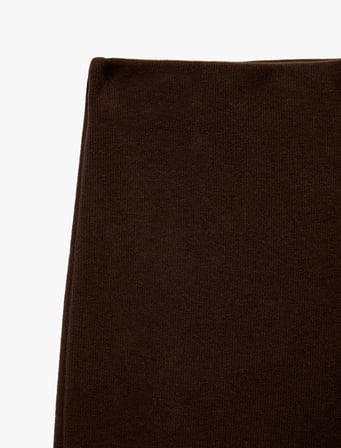 Standart Bel Slim Fit Geniş İspanyol Paça Pantolon