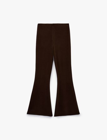 Standart Bel Slim Fit Geniş İspanyol Paça Pantolon