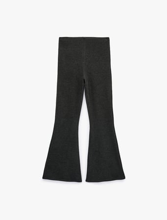 Standart Bel Slim Fit Geniş İspanyol Paça Pantolon