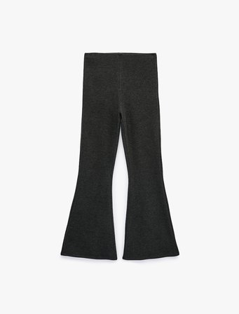 Standart Bel Slim Fit Geniş İspanyol Paça Pantolon