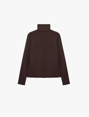 Slim Fit Uzun Kollu Büzgülü Dik Yaka Bluz