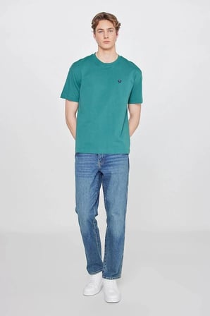 Small Logo Bisiklet Yaka Erkek T-shirt W7NM203877G26
