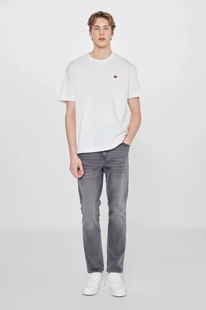 Wrangler Small Logo Bisiklet Yaka Erkek T-shirt W7NM203877102