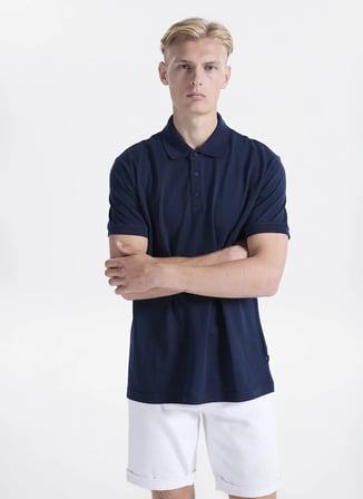Lacivert Erkek Pamuklu Polo T-Shirt L2610160410 Lacivert Polo T-Shirt