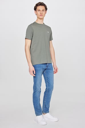 %100 Pamuk Regular Fit Normal Kesim Bisiklet Yaka Logo Detaylı Tişört
