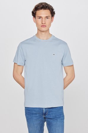 %100 Pamuk Regular Fit Normal Kesim Bisiklet Yaka Logo Detaylı Tişört
