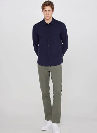 Wrangler Lacivert Erkek Regular Fit Gömlek W2610001410 Lacivert Gömlek