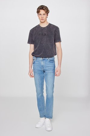 Texas Slim Fit Normal Bel Denim Esnek Jean Kot Pantolon