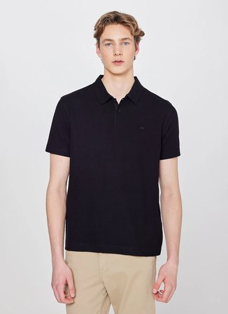 Wrangler Siyah Erkek Regular Fit Logo Baskılı Polo T-Shirt W2610158001 Siyah Polo T-Shirt