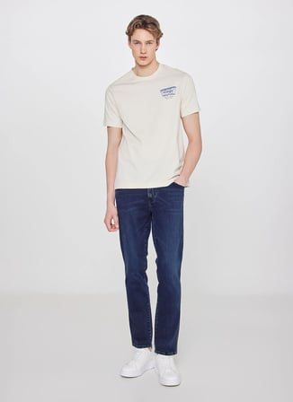 Wrangler Bej Erkek Regular Fit T-Shirt W2610018614 Bej T-Shirt
