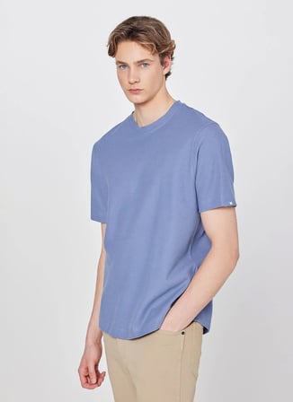 İndigo Erkek %100 Pamuk T-Shirt W2610159TF Indıgo T-Shirt