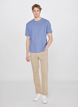 İndigo Erkek %100 Pamuk T-Shirt W2610159TF Indıgo T-Shirt