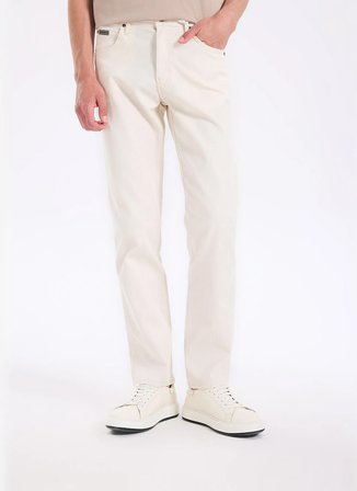 Wrangler Ekru Erkek Straight Denim Pantolon W12O021013 Taş Denim Pantolon