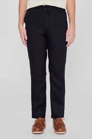 %100 Keten Regular Fit Normal Kesim Cepli Pantolon